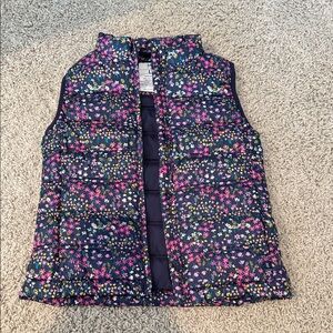 GAP Kids Floral Puffer Vest - Multicolor Size Large